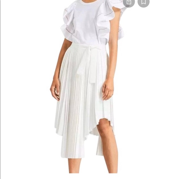 Maje Jaxy Pleated Asymmetrical Skirt - Picture 5 of 6